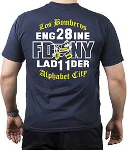 T-Shirt Navy, New York FD, Los Bomberos E-28 von FEUER1