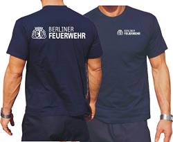 T-Shirt Navy Berliner Feuerwehr+ Logo (Einzelstück) (3XL) von FEUER1