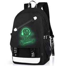 FEWOFJ Schulrucksack Jungen Teenager, Rucksäcke Schulranzen Schultasche Jugendliche für Schule (Skateboard-Junge) von FEWOFJ