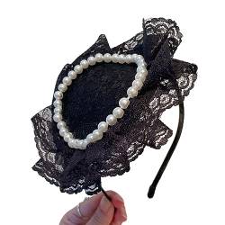 Vintage Fascinator Perlen Stirnband Für Tea Party Hochzeit Kostüm Spitze Pillbox Hochzeit Kopfbedeckung Mrs. Maisel Hochzeit Haarschmuck Für Brautjungfern von FEYLIE