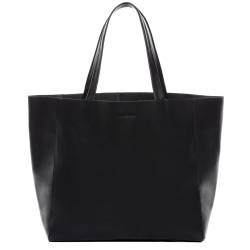 FEYNSINN Shopper Leder AURI schwarz 15" Handtasche lange Henkel von FEYNSINN