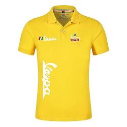 Poloshirt für Damen und Herren Kurzärmeliges T-Shirt mit Servizio Vespa Druck Lässige Business Tops für Zuhause/Reisen/Arbeit(Yellow,L) von FEegar