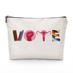 Kosmetiktasche mit Stimmbuch, Reproduktionsrechte, Überlebens-Set, Wahl-, LGBTQ-Unterstützung, Geschenk, Make-up-Tasche, Reise-Kulturbeutel, Abschlussfeier, Geburtstagsgeschenk für Frauen, Freunde, von FFCTY