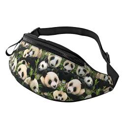 Glitzer-Muster Druck Outdoor Sport Bauchtasche Freizeit Sport Hüfttasche Alltag Casual Brusttasche für Männer und Frauen, Niedlicher Panda-Druck, Einheitsgröße von FFEXS