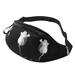 Granatapfel-Muster Druck Outdoor Sport Bauchtasche Freizeit Sport Hüfttasche Alltag Casual Brusttasche für Männer und Frauen, Einfarbiger Rosen-Druck, Einheitsgröße von FFEXS