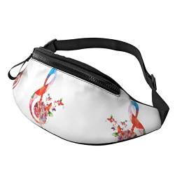 Musik Schmetterling Print Herren und Damen Freizeit Sport Hüfttasche Outdoor Sport Fanny Pack Alltag Casual Brusttasche, Farbenfroher Musikdruck, Einheitsgröße von FFEXS