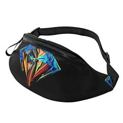 Strand-Flamingos-Druck, Outdoor-Sport, Gürteltasche, Freizeit-Sport, Hüfttasche für den Alltag, lässige Brusttasche für Männer und Frauen, Galaxy Diamond Print, Einheitsgröße von FFEXS