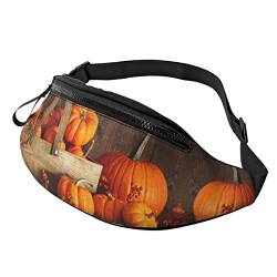 Wild Zoo Print Outdoor Sport Bauchtasche Freizeit Sport Hüfttasche Alltag Casual Brusttasche für Männer und Frauen, Herbst-Kürbis-Druck, Einheitsgröße von FFEXS