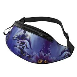 Wild Zoo Print Outdoor Sport Bauchtasche Freizeit Sport Hüfttasche Alltag Casual Brusttasche für Männer und Frauen, Meereswal-Druck, Einheitsgröße von FFEXS