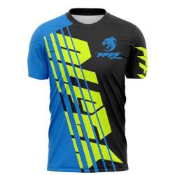 MTB Trikot,Herren Radtrikot Fahrradtrikot Kurze, Motocross | MX MTB Mountainbike,Shirt Downhill Fahrrad Jersey Schnelltrocknend (Blau,M) von FFFF & OLFEH