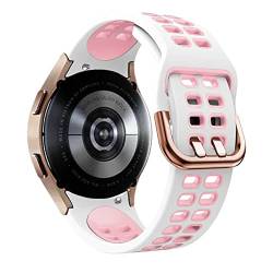 FFHAO 20 mm Ersatz-Smartwatch-Armband für Samsung Galaxy Watch 4 44 40 mm Silikon-Uhrenarmband Watch 4 Classic 46 42 mm Armband, Classic 42mm, Achat von FFHAO