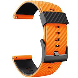 FFHAO 24 mm Ersatzarmband für Suunto 7/Suunto D5, Sport-Smartwatch-Armband aus Silikon für Suunto 9 Baro/Sport Wrist HR Baro, 24 mm, Achat von FFHAO