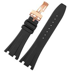 FFHAO Schwarzes Silikon-Gummi-Armband für Audemars für Piguet-Armband, 28 mm, AP-Armband, Herrenarmband, Schmetterlingsschnalle, Werkzeuge, 28mm, Achat von FFHAO