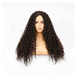 Damenperücken Haarersatz Perücken Perücken for schwarze Frauen, lockerer Mittelteil, natürliches Haar, leimlose Perücken, hitzebeständiges Haar Perücke für Mode (Size : 24inches) von FFNUM