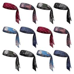 Haarbänder für Frauen 12 Stück Stirnbänder for Frauen geknotete Stirnbänder Schal for Krawatte Handtasche Yoga Haarbänder for Frauen und Mädchen Haarzubehör Haarbänder ( Color : Y41 ) von FFNUM