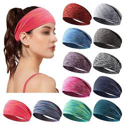 Haarbänder für Frauen 15 Stück Stirnbänder, elastische Haarbänder, Workout, Laufen, Headwrap, Yoga-Haarband for Mädchen Haarzubehör Haarbänder von FFNUM