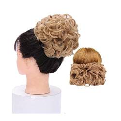 Haargummi Verlängerung Chignon-Haarteil Curly Dutt Haarverlängerungen Scrunchie Hochsteckfrisur Haarteile Synthetische Kämme in unordentlichem Dutt Haarteil for Frauen Easy Scrunchies Haarteil ( Color von FFNUM