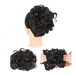 Haargummi Verlängerung Messy Curly Hair Dutt Extensions Hochsteckfrisur Haarteil Chignons Easy Stretch Hair Combs Clip in Pferdeschwanz Extensions for Frauen Easy Scrunchies Haarteil ( Color : Q8-2-30 von FFNUM