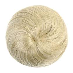 Haargummi Verlängerung Synthetische Chignon Scrunchie Haarknoten Clip In Haarverlängerungen Haarteile mit Kordelzug, gerade Kordelzug Pferdeschwanz Haarteile for Frauen Mädchen Easy Scrunchies Haartei von FFNUM