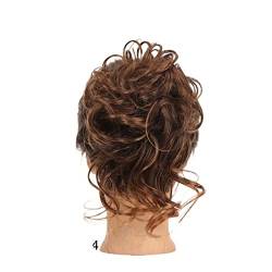 Haargummi Verlängerung Synthetische Haarteile, flauschige, zerzauste, gewellte Haarknoten, Haargummis, Verlängerungen mit elastischem Band, Chignon, Pferdeschwanz, Hochsteckfrisur, Haarteile for Fraue von FFNUM