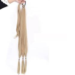 Pferdeschwanz-Erweiterung Synthetische lange geflochtene Pferdeschwanz-Haarverlängerungen 85 cm natürlicher blonder geflochtener Pferdeschwanz mit elastischem Haarband for Frauen für Damen Daily Wear von FFNUM