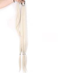 Pferdeschwanz-Erweiterung Synthetische lange geflochtene Pferdeschwanz-Haarverlängerungen 85 cm natürlicher blonder geflochtener Pferdeschwanz mit elastischem Haarband for Frauen für Damen Daily Wear von FFNUM