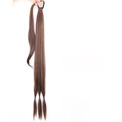 Pferdeschwanz-Erweiterung Synthetische lange geflochtene Pferdeschwanz-Haarverlängerungen 85 cm natürlicher blonder geflochtener Pferdeschwanz mit elastischem Haarband for Frauen für Damen Daily Wear von FFNUM