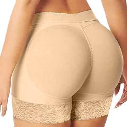 Damen Butt Lifter Po Push Up Gepolsterter Unterhose Hip Enhancer Shapewear mit 2 Herausnehmbarer Hüfte Pads Bauchkontrolle Höschen Hüft Unterwäsche Miederslips von FFWTPY