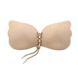 FFWTPY Damen Klebe BH Trägerloser BH Push Up BH Rückenfrei Wiederverwendbare Selbstklebender Nippel Abdeckungen Invisible Bra für Abendkleid Hochzeits Kleidung von FFWTPY