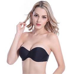 FFWTPY Damen Trägerloser BH Ohne Bügel Push-Up Bandeau BH Große Größe Soft Bra mit Geformte Cups Multiway in vielen Farben von FFWTPY