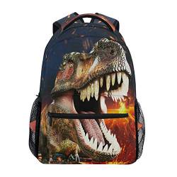 Jungen Dinosaurier Rucksäcke für Schule 3D Dino T-Rex coole Büchertaschen für Kinder Teenager Kleinkind Mode Daypack Rucksack Reise Laptop Tasche von FFY Go