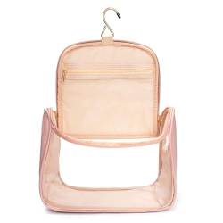 FFpaw Transparente Make-up-Tasche, TSA-zugelassener Kulturbeutel, Reise-Make-up-Tasche, transparente Kosmetiktasche, kleine Make-up-Tasche, Organizer, wasserdicht, tragbar, Auto-Essentials für Frauen, von FFpaw