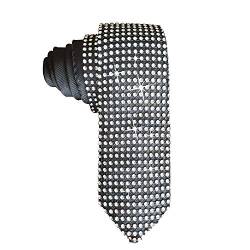FFtto MJ Michael Herren Pailletten-Krawatte, glänzend, ideal für Hochzeiten, Partys, Kostüme, Halloween, Schwarz von FFtto