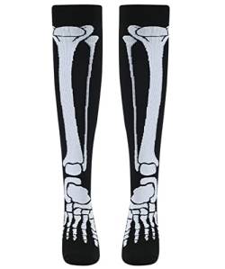 FGFD&OU Kompressionsstrümpfe für Damen und Herren Lustige Socken für Halloween Kompressionssocken Bunte Stützstrümpfe Socken für Laufen, Sport Radsport Jogging, geschenke für halloween(Stil7, L/XL) von FGFD&OU