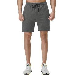 FGFD&OU Shorts Herren Baumwolle Kurz Hosen Jogginghose Kurze Sporthose Sommerhose Sweathose Atmungsaktive Laufshorts Trainingshose zum Fitness Running Gym Basketball Yoga für Sommer (Z-Tiefgrau, S) von FGFD&OU