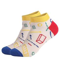 FGFD&OU Socken für Herren und Damen Lustiges Socken Mathematische Socken für Männer Geschenk Neuheit Baumwolle Unisex, Sportsocken, Skateboard-Socken für Sommer und Winter (A-Weiß) von FGFD&OU