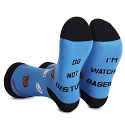 FGFD&OU Socken für Herren und Damen Socken Lustiges Geschenk Neuheit Baumwolle Unisex Sportsocken mit Do not disturb, I am watching FOOTBALL BASEBALL GOLF GAMING Socken (Baseball) von FGFD&OU