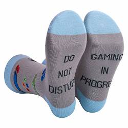 FGFD&OU Socken für Herren und Damen Socken Lustiges Geschenk Neuheit Baumwolle Unisex Sportsocken mit Do not disturb, I am watching FOOTBALL BASEBALL GOLF GAMING Socken (Progress) von FGFD&OU