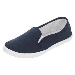 Daily Bequemschuhe Flache Schuhe Damen Komfort Flache Freizeitschuhe Damen Einfache Schuhe Flacher Mund Erbsenschuhe Leichte Schuhe RutschfesteFlach Canvas Schuhe Damen Walking Shoes von FGUUTYM