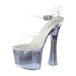 FGUUTYM 17 cm dünne Ferse Pole Dance Plattform Modell zeigen sexy transparente High Heels Bankett Frauen große Mode Sandalen Angebote Damen Schuhe von FGUUTYM