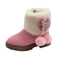 FGUUTYM Kinder Schneestiefel 34 - Bequem Ankle Boots Warm Gefüttert Halblange Stiefeletten Schneeschuh Winter Stiefel Winterhalbstiefel Kleinkind Mädchen Reitstiefeletten Mode Reitstiefel Stiefelette von FGUUTYM