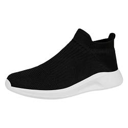 FGUUTYM Mode Frühling und Sommer Herren Sportschuhe flacher Boden leicht Slip On Fly gewebtes Mesh atmungsaktiv bequem einfarbig lässig und minimalistischer Stil Outdoor Schuhe Herren Leicht von FGUUTYM