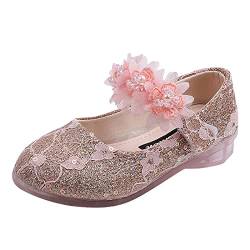 Kleinkind Mädchen Prinzessin Schuhe Elegant Blumen Party Schuhe Performance Tanzschuhe Crystal Schuhe Mary Jane Schuhe Hochzeitsschuhe Mädchen Ballettschuhe Ballerina Schuhe Mädchen von FGUUTYM