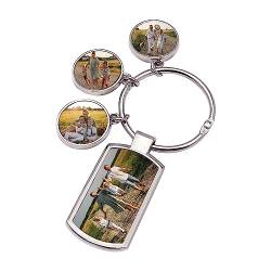 FIKCIK Schlüsselanhänger Personalisiert, Personalised Photo Keyring, Personalisierte Schlüsselanhänger mit Foto, Schlüsselanhänger für Paare DIY for Personalised Gifts Stainless Steel Keyring von FIKCIK