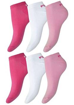 FILA® 6 Paar Socken, Invisible Sneakers Unisex, 35-46 Einfarbig - Farbenauswahl: Farbe: Pink Panther | Größe: 39-42 (6-8 UK) von FILA
