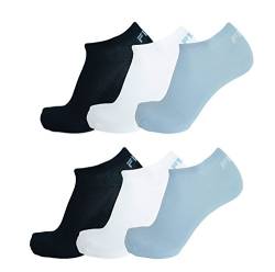 FILA® 6 Paar Socken, Invisible Sneakers Unisex, 35-46 Einfarbig - Farbenauswahl: Farbe: Sky | Größe: 39-42 (6-8 UK) von FILA