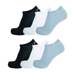 FILA® 6 Paar Socken, Invisible Sneakers Unisex, 35-46 Einfarbig - Farbenauswahl: Farbe: Sky | Größe: 43-46 (9-11 UK) von FILA