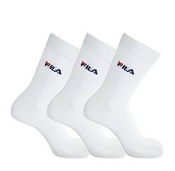 FILA 3 Paar Strümpfe Socken Set Street Sport Socks Unisex 35-46 - mehrere Farben: Farbe: Weiß | Größe: 39-42 (6-8 UK) von FILA