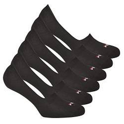 FILA 6 Paar Invisible GHOST Socken, Unisex Kurzsocken, Füßlinge mit Silikon Grip (Schwarz, 43-46 (9-11 UK)) von FILA