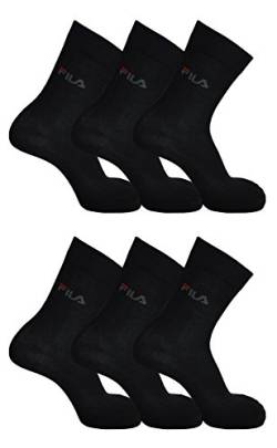 FILA 6 Paar Strümpfe Socken Set Street Sport Socks Unisex, Damen, Herren, 35-46: Farbe: Schwarz | Größe: 43-46 (9-11 UK) von FILA